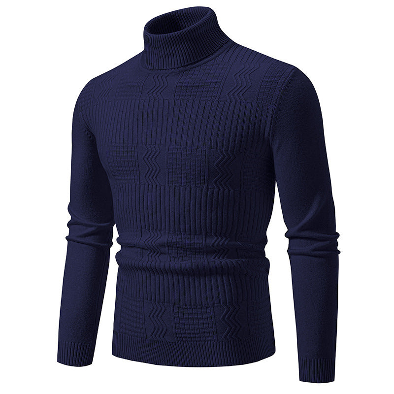 Herren Rollkragenpullover mit Strukturstrick und körpernaher Silhouette Nord Taschen