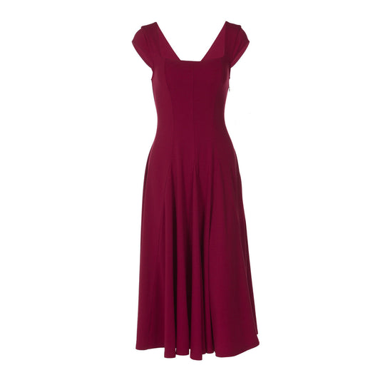 Damen Elegantes Maxikleid mit quadratischem Ausschnitt und fließendem Rock