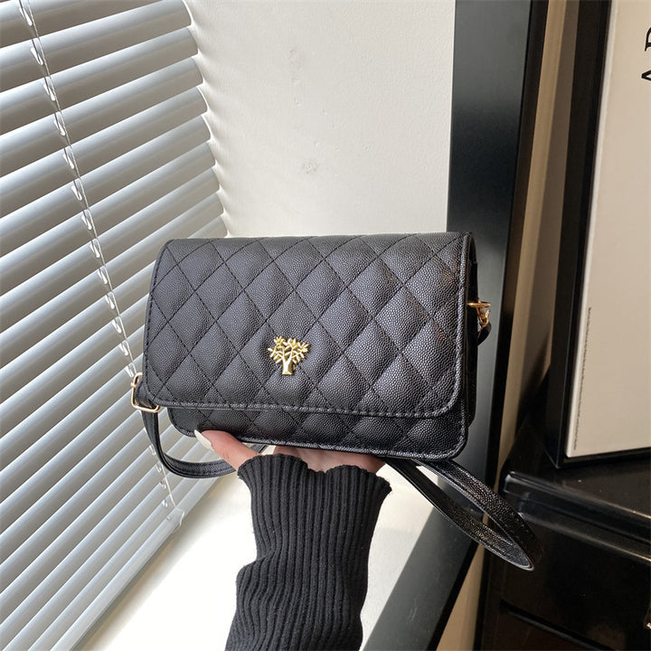 Damen Umhängetasche mit eleganter Steppung und goldenen Akzenten Nord Taschen