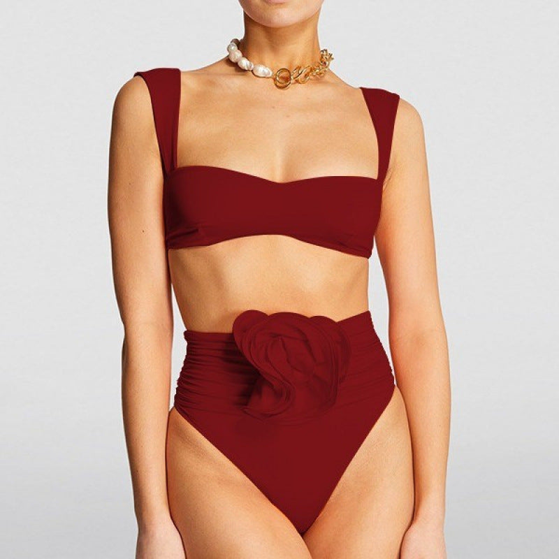 Damen Hochgeschnittener Bikini mit raffiniertem Rüschendetail Nord Taschen