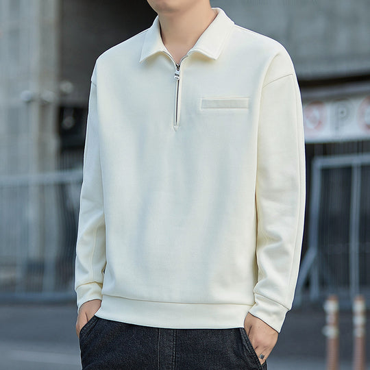 Herren Halbzip-Sweatshirt mit Polokragen und Brustleistentasche Nord Taschen