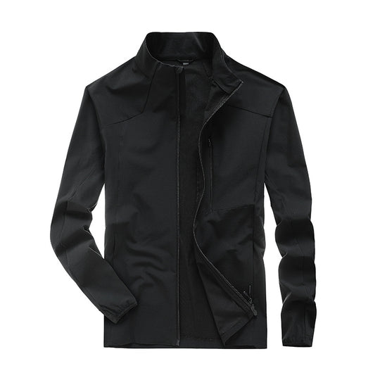 Herren Technische Softshell-Jacke mit hohem Stehkragen, atmungsaktiver Membran & minimalistischen Reißverschlusstaschen Nord Taschen