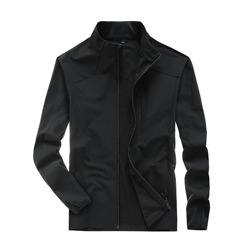 Herren Technische Softshell-Jacke mit hohem Stehkragen, atmungsaktiver Membran & minimalistischen Reißverschlusstaschen Nord Taschen
