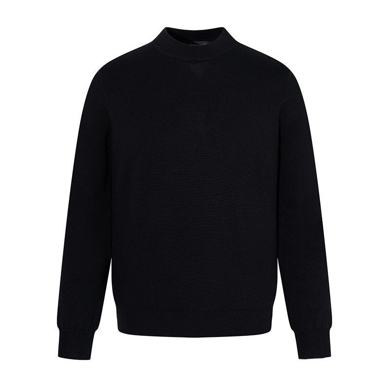 Herren Feinstrickpullover mit leichtem Stehkragen und gerippten Bündchen Nord Taschen