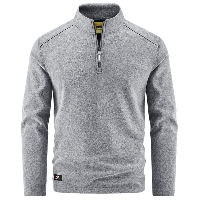 Herren Thermo‑Fleecepullover mit kurzem Reißverschluss und Stehkragen Nord Taschen