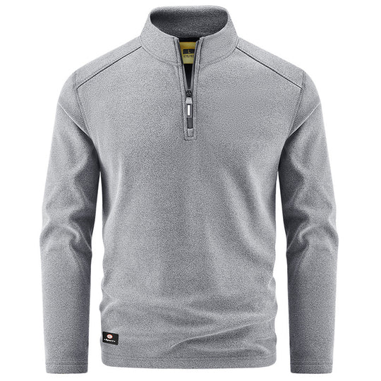 Herren Thermo‑Fleecepullover mit kurzem Reißverschluss und Stehkragen Nord Taschen