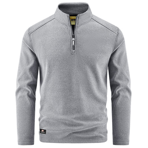 Herren Thermo‑Fleecepullover mit kurzem Reißverschluss und Stehkragen Nord Taschen