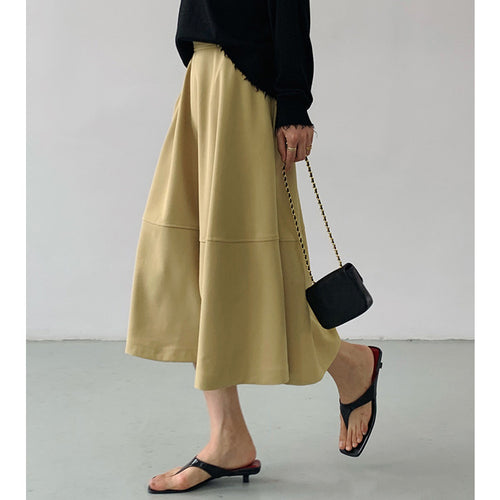Damen Eleganter Midirock aus luftiger Baumwolle Nord Taschen