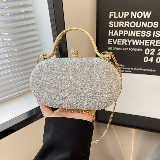 Damen Glamouröse Clutch mit funkelndem Design und abnehmbarem Kettenriemen Nord Taschen