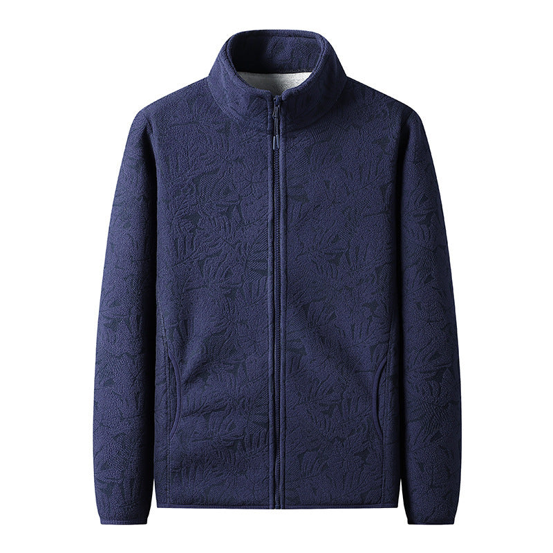 Damen Fleecejacke mit durchgehendem Reißverschluss und floraler Jacquard-Struktur Nord Taschen