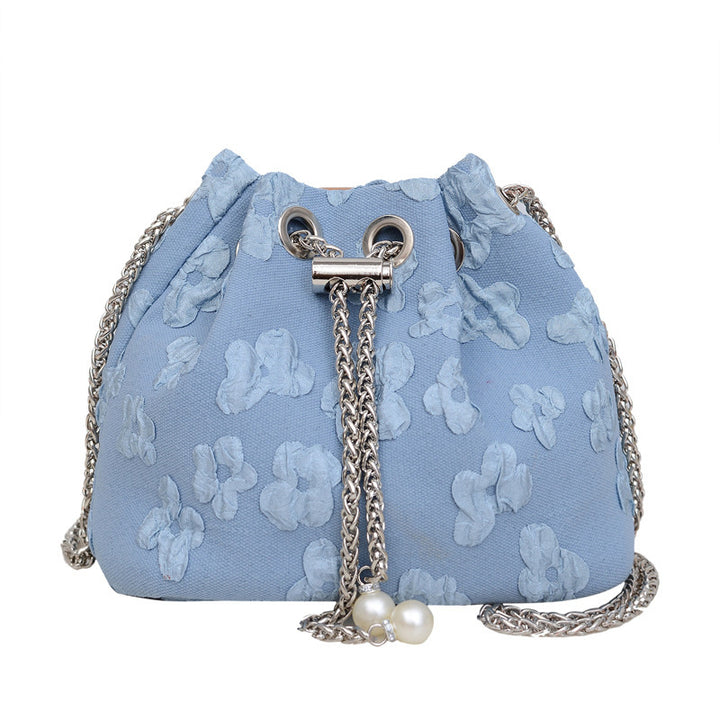 Damen Beuteltasche mit floralem Reliefdesign Nord Taschen