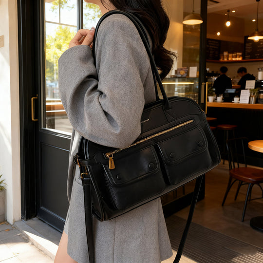 Damen organische Leder Tragetasche mit multifunktionalen Fächern Nord Taschen