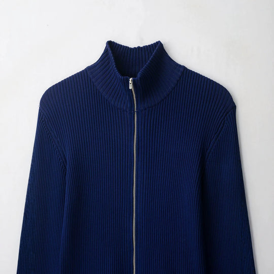 Damen Rippstrick-Cardigan mit Stehkragen und durchgehendem Reißverschluss Nord Taschen