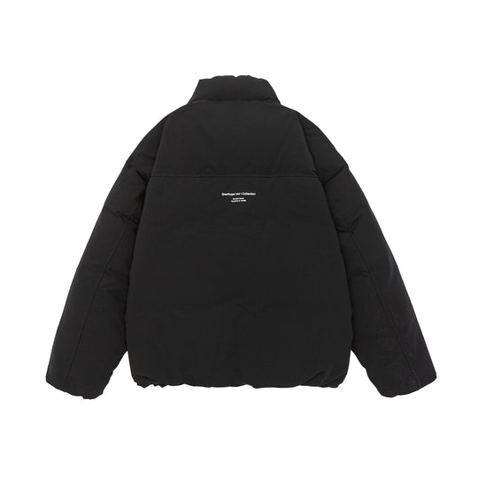 Damen Kurz geschnittene Oversize Steppjacke mit hohem Stehkragen und verdecktem Reißverschluss Nord Taschen