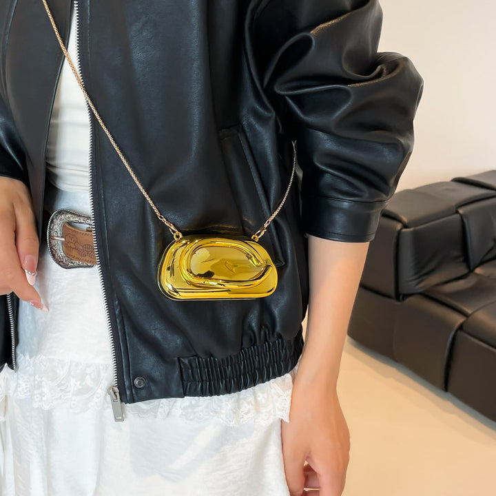 Damen exklusive Abendtasche mit eleganter Goldoberfläche Nord Taschen