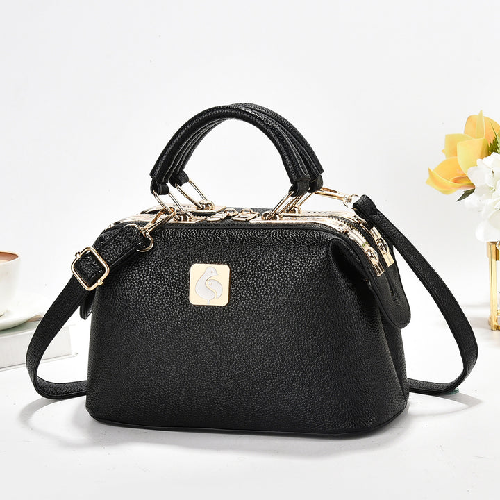 Damen elegante Handtasche mit strukturiertem Leder Nord Taschen
