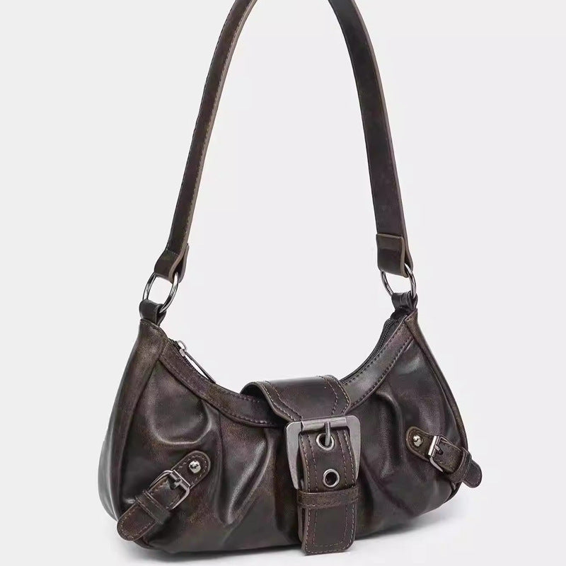 Damen Hobo-Tasche mit raffiniertem Faltendesign und edlen Metallakzenten Nord Taschen