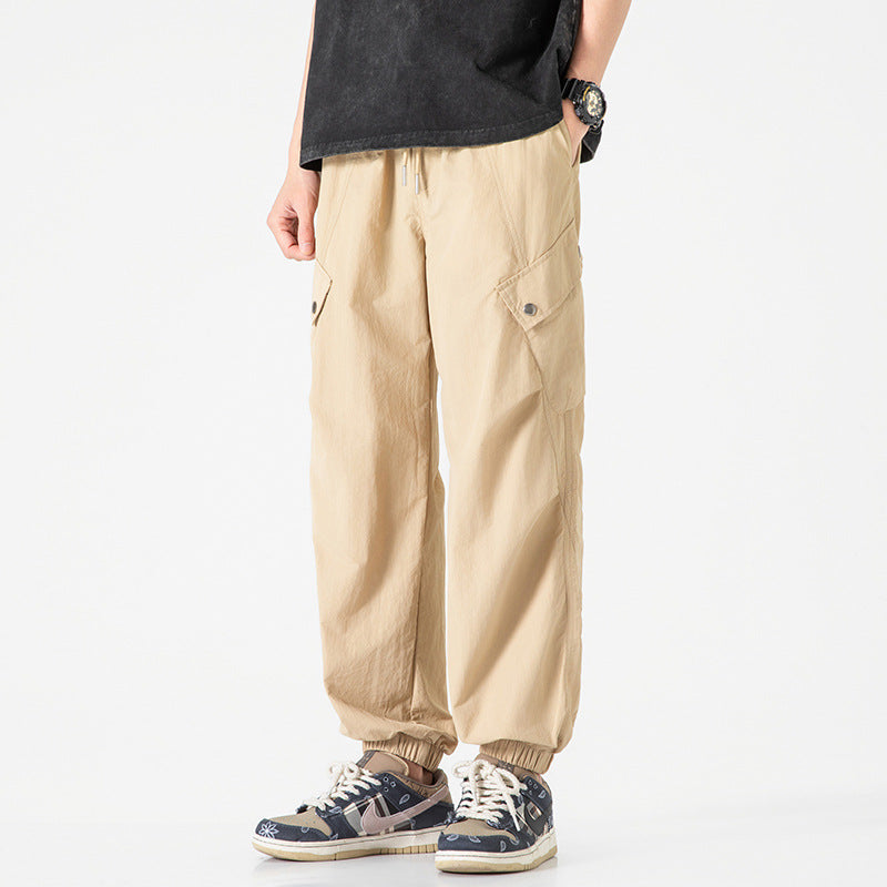 Herren utilitarische Cargo-Joggerhose mit Tunnelzugbund, Mehrfachtaschen und elastischem Knöchelabschluss Nord Taschen