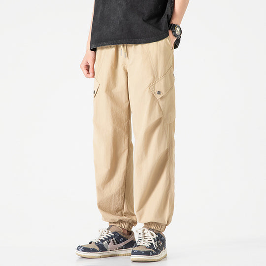 Herren utilitarische Cargo-Joggerhose mit Tunnelzugbund, Mehrfachtaschen und elastischem Knöchelabschluss Nord Taschen