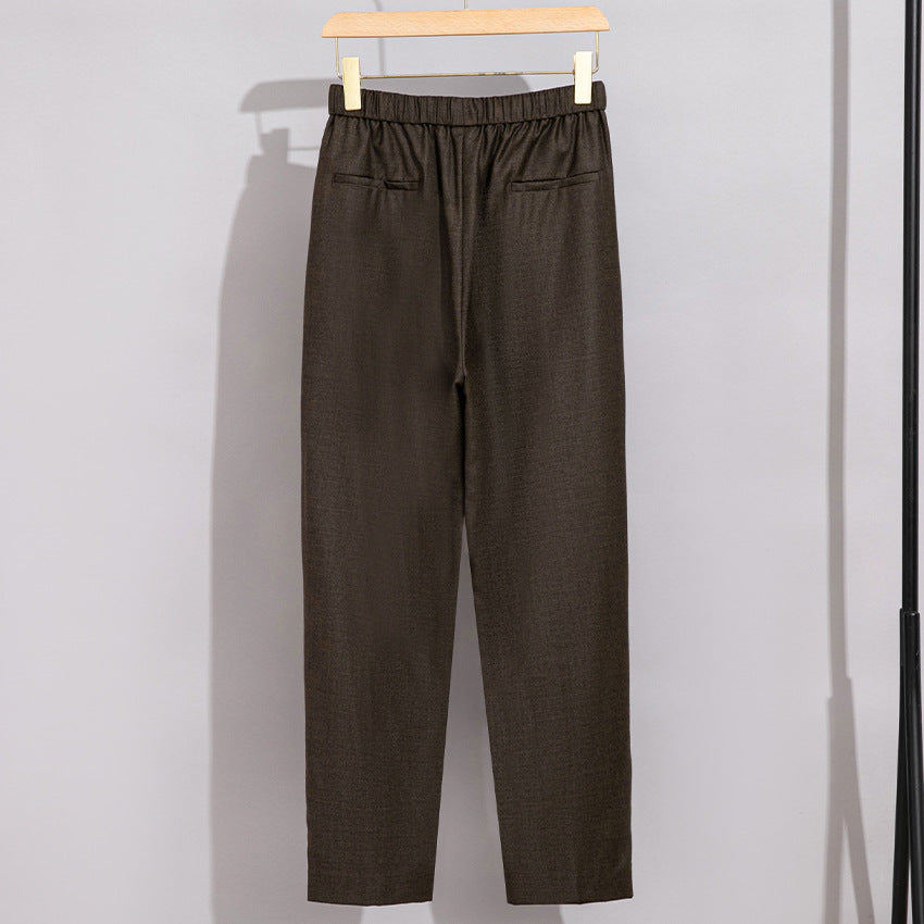 Damen Relaxed-Hose mit elastischem Bund, Tunnelzug und geradem Bein Nord Taschen