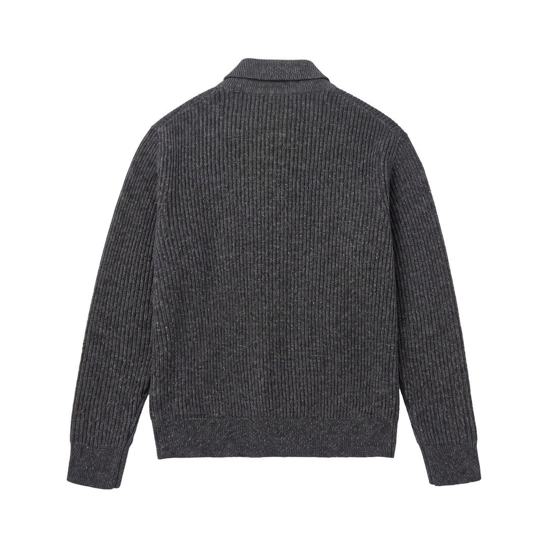 Herren Strickpullover mit Polokragen und markanter Rippenstruktur Nord Taschen