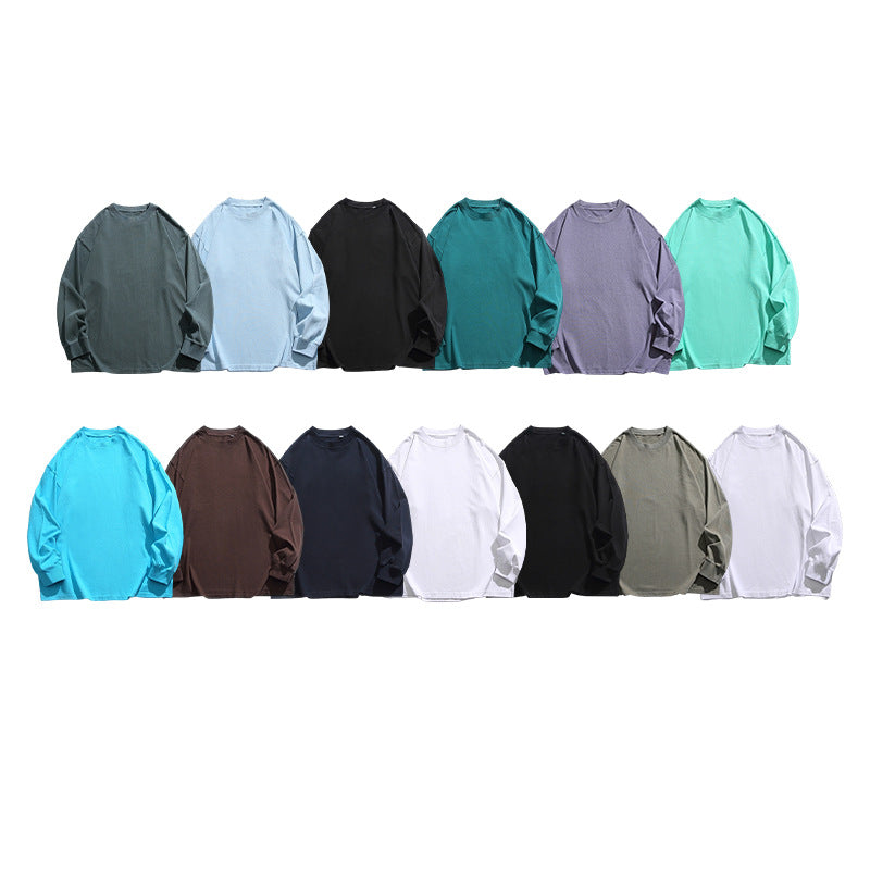 Unisex Weites Oversize-Langarmshirt im Heavyweight-Slouch-Stil mit Drop-Shoulder Nord Taschen