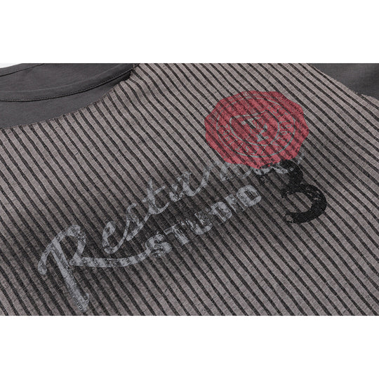 Damen Lagen-Langarmshirt mit gestreiftem Frontpanel und Spitzenband Nord Taschen