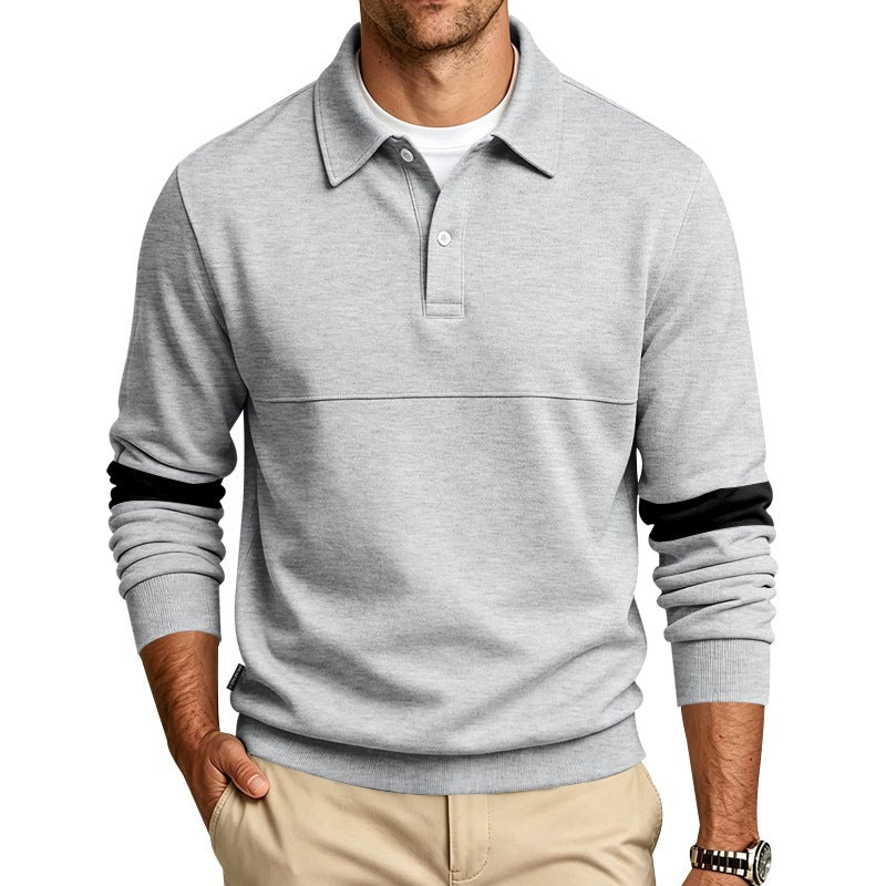 Herren Poloshirt-Pullover mit Brustnaht und Kontraststreifen an den Ärmeln Nord Taschen