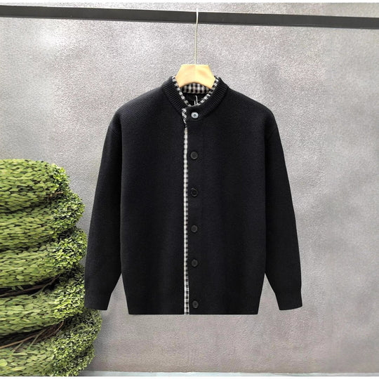 Herren Sweaterjacke mit Stehkragen Nord Taschen