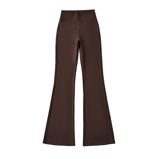Damen Hochtaillierte ausgestellte Yoga‑Hose mit Formbund Nord Taschen