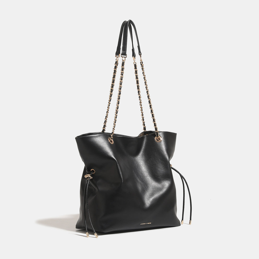 Damen Beuteltasche aus hochwertigem Leder mit stilvollem Kettenzug Nord Taschen