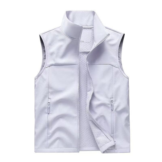 Herren Leichte Softshell-Weste mit Stehkragen, atmungsaktivem Mesh-Futter und Reißverschlusstaschen Nord Taschen