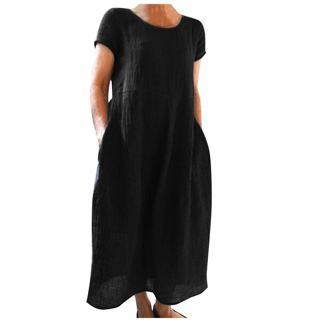 Damen Langarm Sommerkleid Nord Taschen