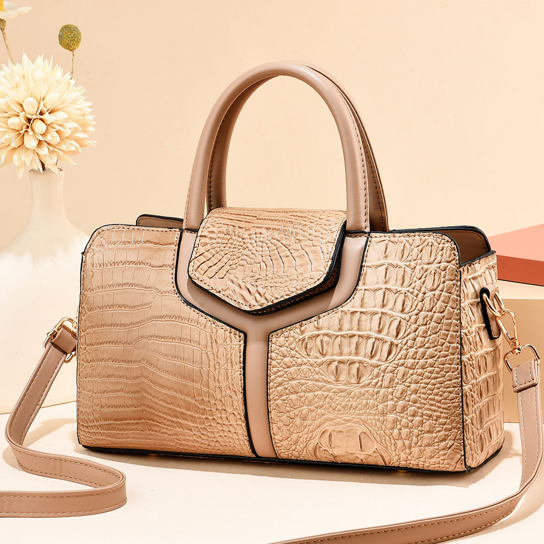 Damen elegante Handtasche im luxuriösen Krokodil-Look Nord Taschen