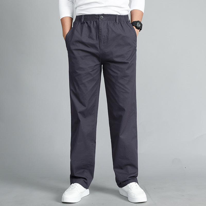 Herren legere Chinohose mit geradem Schnitt, elastischem Bund und Eingrifftaschen Nord Taschen