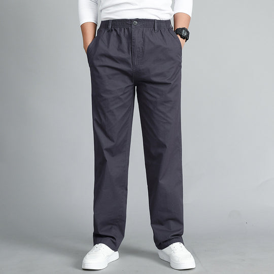 Herren legere Chinohose mit geradem Schnitt, elastischem Bund und Eingrifftaschen Nord Taschen