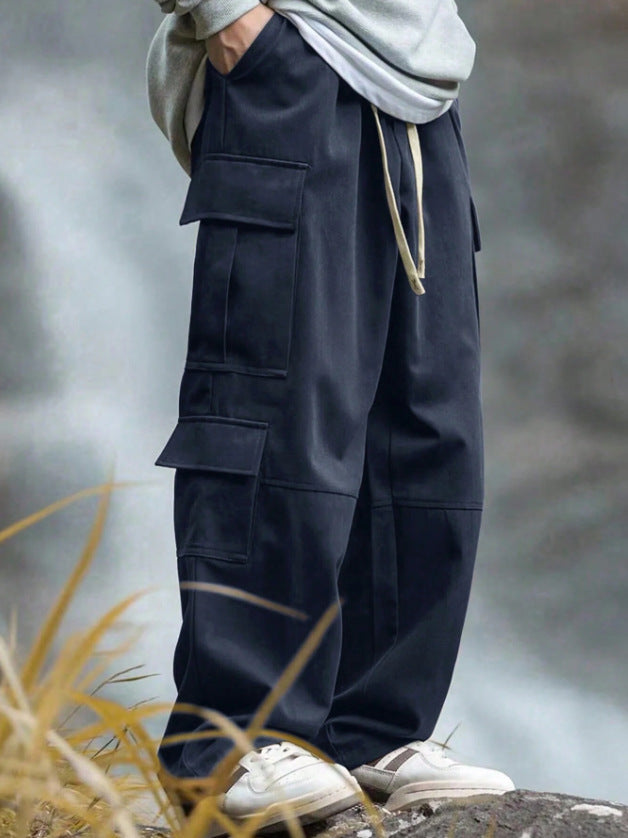 Herren weite Cargo-Hose mit Mehrfachtaschen, Tunnelzug und verstärkten Kniepartien Nord Taschen
