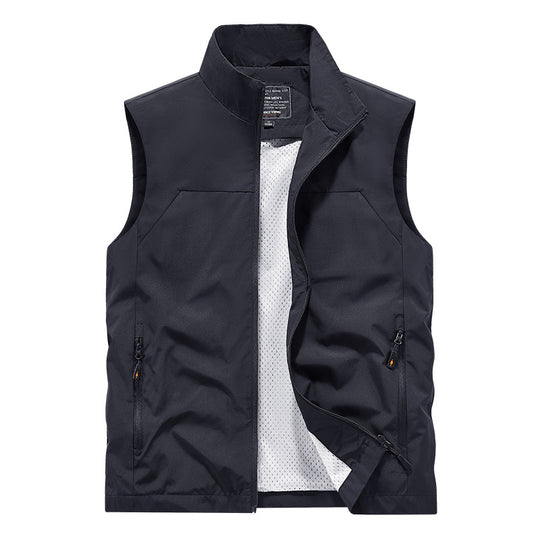 Herren Atmungsaktive Utility‑Weste mit Mesh‑Futter, wind- & wasserabweisender Außenlage & Reißverschlusstaschen Nord Taschen