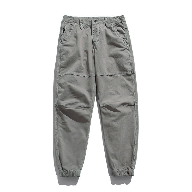 Herren Tapered Cargohose im Joggerstil mit Knie-Teilungsnähten, Tunnelzug & elastischen Bündchen Nord Taschen