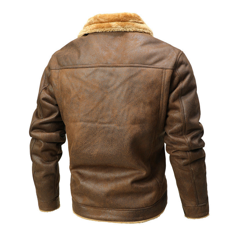 Herren Wildlederoptik Jacke Nord Taschen