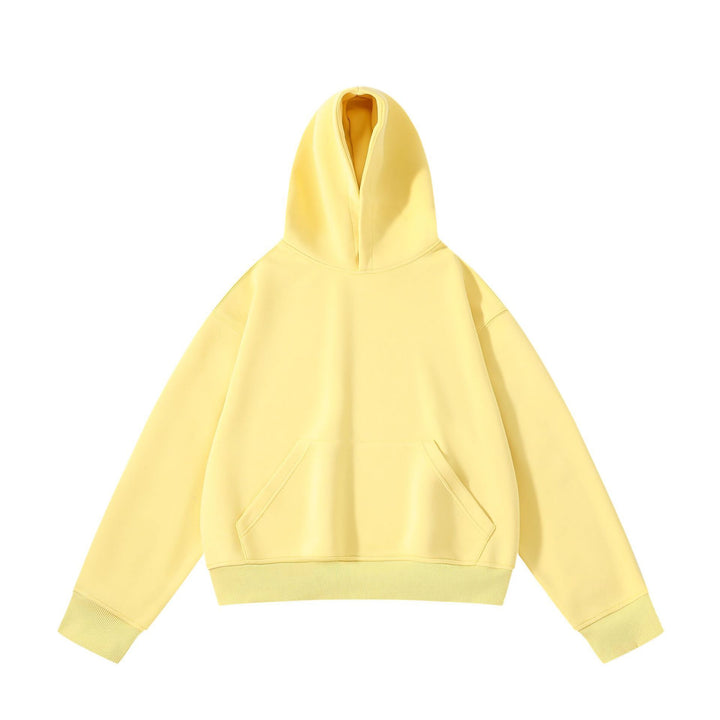 Unisex nan schwerer Oversize-Kapuzenpullover mit doppellagiger Kapuze Kängurutasche und breitem Rippbund Nord Taschen