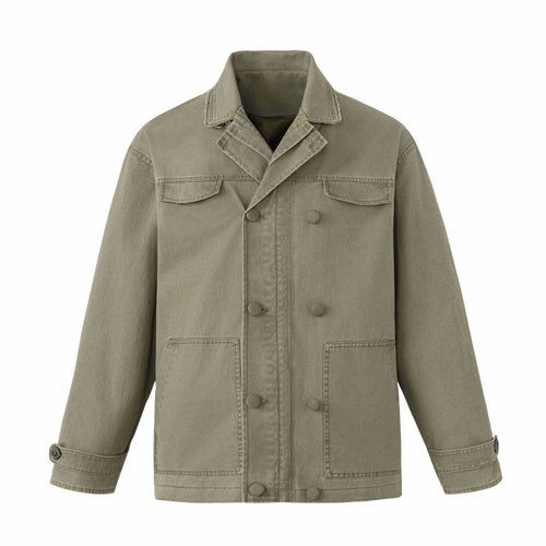 Unisex Robuste Canvas-Workwear‑Blouson mit doppelter Knopfreihe, aufgesetzten Fronttaschen und verstärkten Ärmeln Nord Taschen