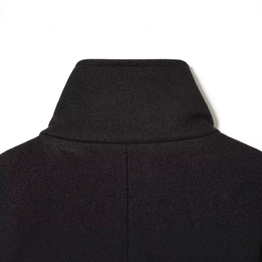 Damen Kurze Boxy-Wollmix-Jacke mit Stehkragen und aufgesetzten Pattentaschen Nord Taschen