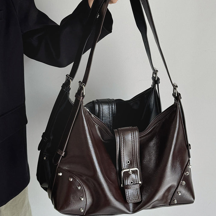 Damen elegante Schultertasche mit modischem Schnallenakzent Nord Taschen