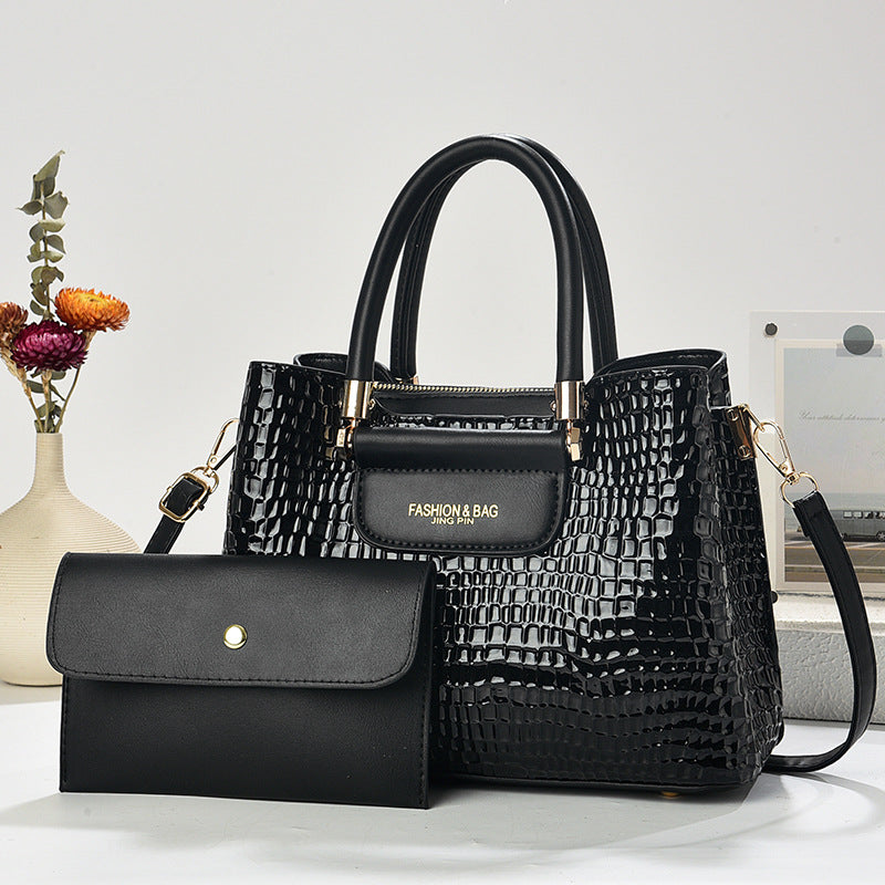 Damen Handtasche mit eleganter Krokodil-Prägung Nord Taschen