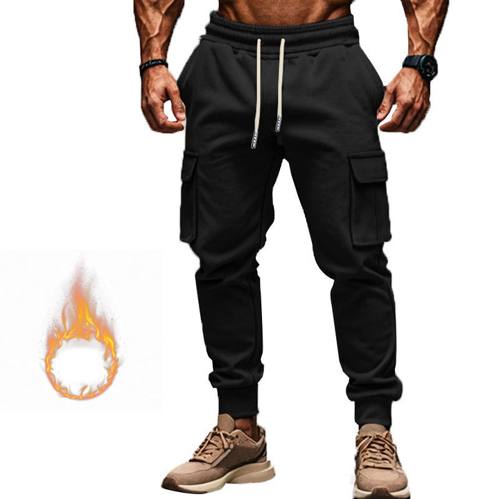 Herren Cargo-Freizeithose mit verstellbarem Bund und funktionalen Taschen