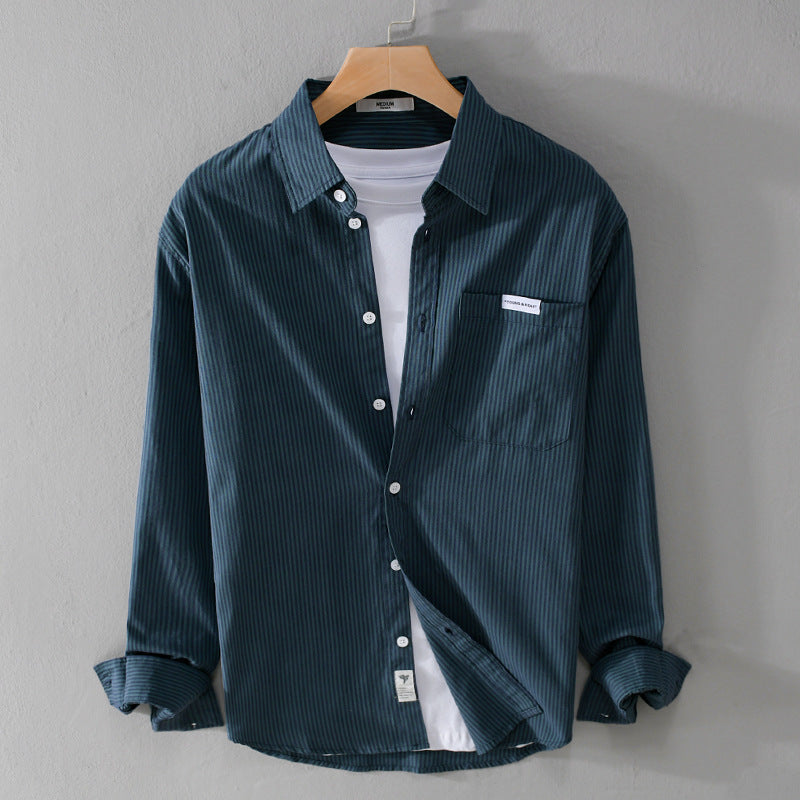 Herren Feines Cordhemd im Overshirt‑Stil mit Brusttasche, Relaxed Fit und feiner Wellenstruktur Nord Taschen