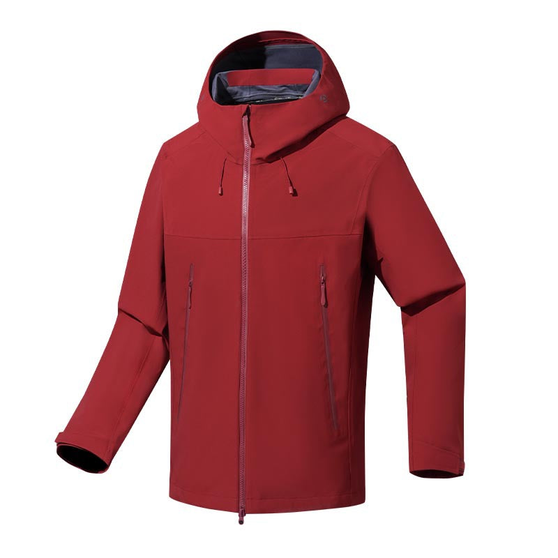 Herren wasser- und winddichte Softshell-Outdoorjacke mit verstellbarer Kapuze Nord Taschen