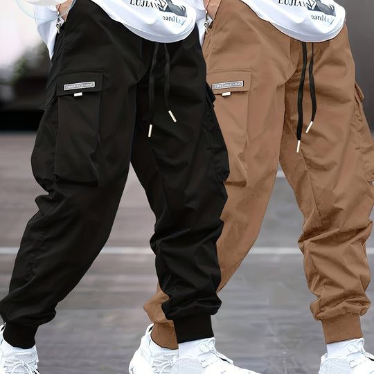 Herren Tapered Cargo-Joggerhose mit elastischem Tunnelzug, verstärkten Klappentaschen & gerippten Knöchelbündchen Nord Taschen