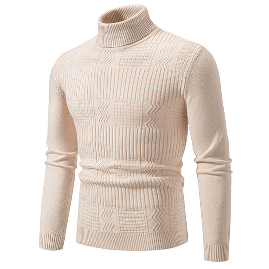 Herren Rollkragenpullover mit Strukturstrick und körpernaher Silhouette Nord Taschen